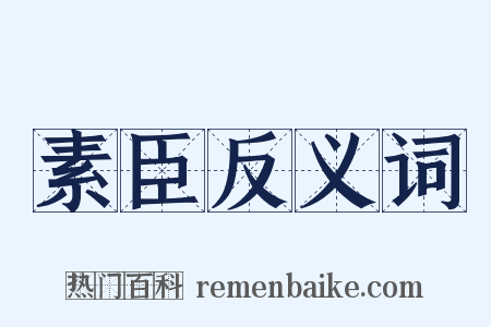 素臣反义词是什么意思的图片